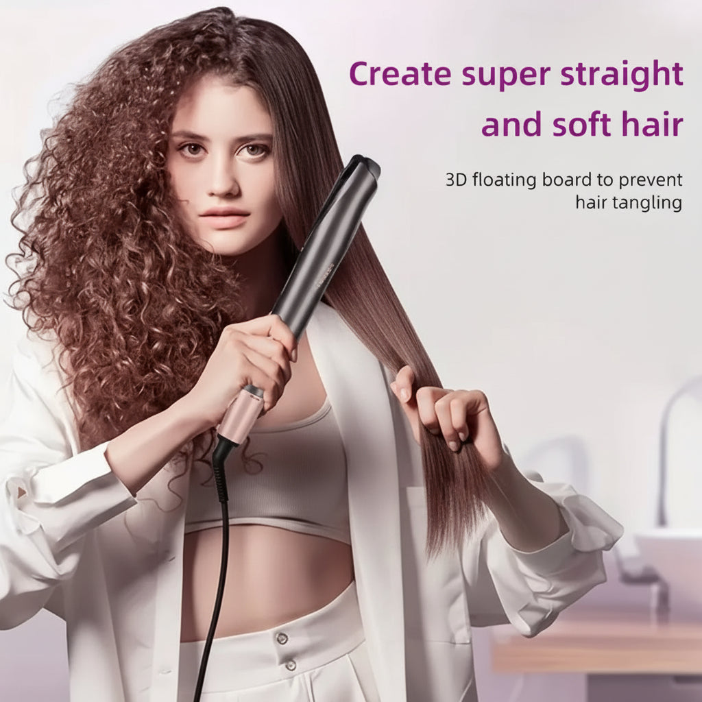 Piastra e Arricciacapelli 2-in-1 con Tecnologia Twist – Display LCD e Calore Regolabile