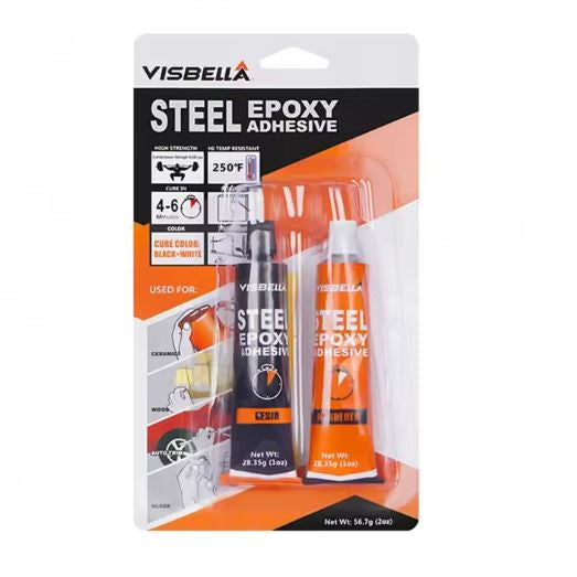 Colla Epossidica Bicomponente Visbella per Metalli e Multiuso – Alta Resistenza, 2 oz
