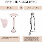 Gua Sha Viso in Acciaio Inox Placcato Platino RISSING