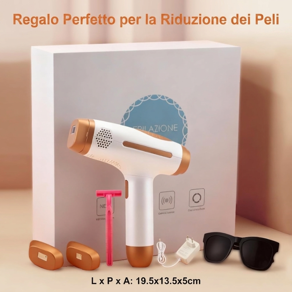 Epilatore Luce Pulsata IPL - Pelle Liscia Uomo Donna, 990k Flash Rapidi