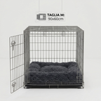 Cuscino Morbido e Traspirante per Cani 90x60 cm con Fondo Antiscivolo - Grigio Scuro