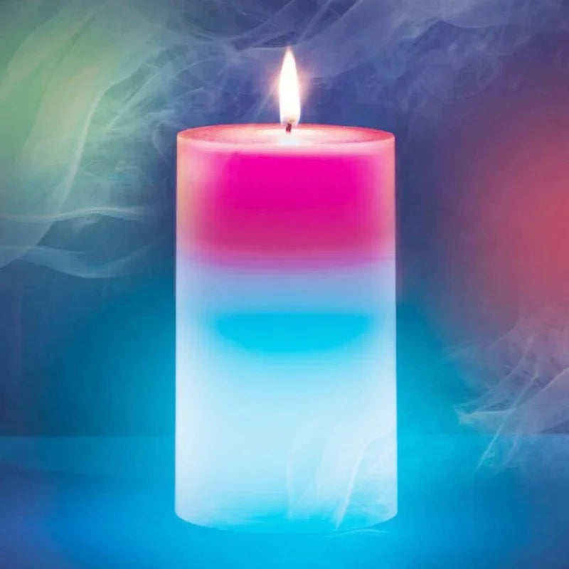 Candela Magica Arcobaleno – Effetto Colorato Solo con Fiamma Reale, Decorazione Romantica e Festiva