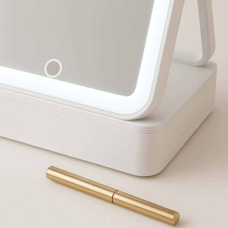 Specchio Trucco con LED Touch– Specchio Make-up Regolabile da Tavolo con Luce Bianca