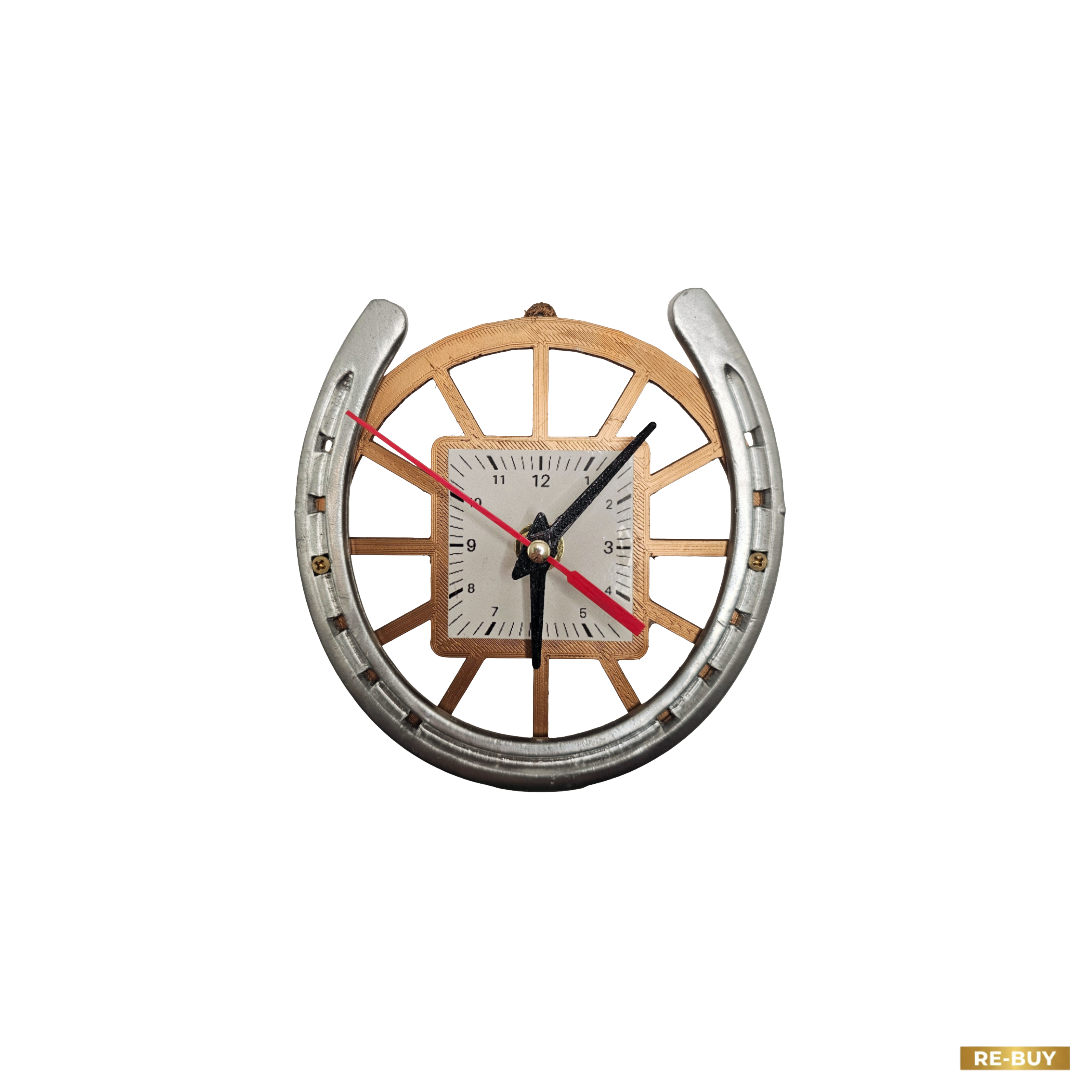 Orologio da Parete Portafortuna a Forma di Ferro di Cavallo – Movimento al Quarzo