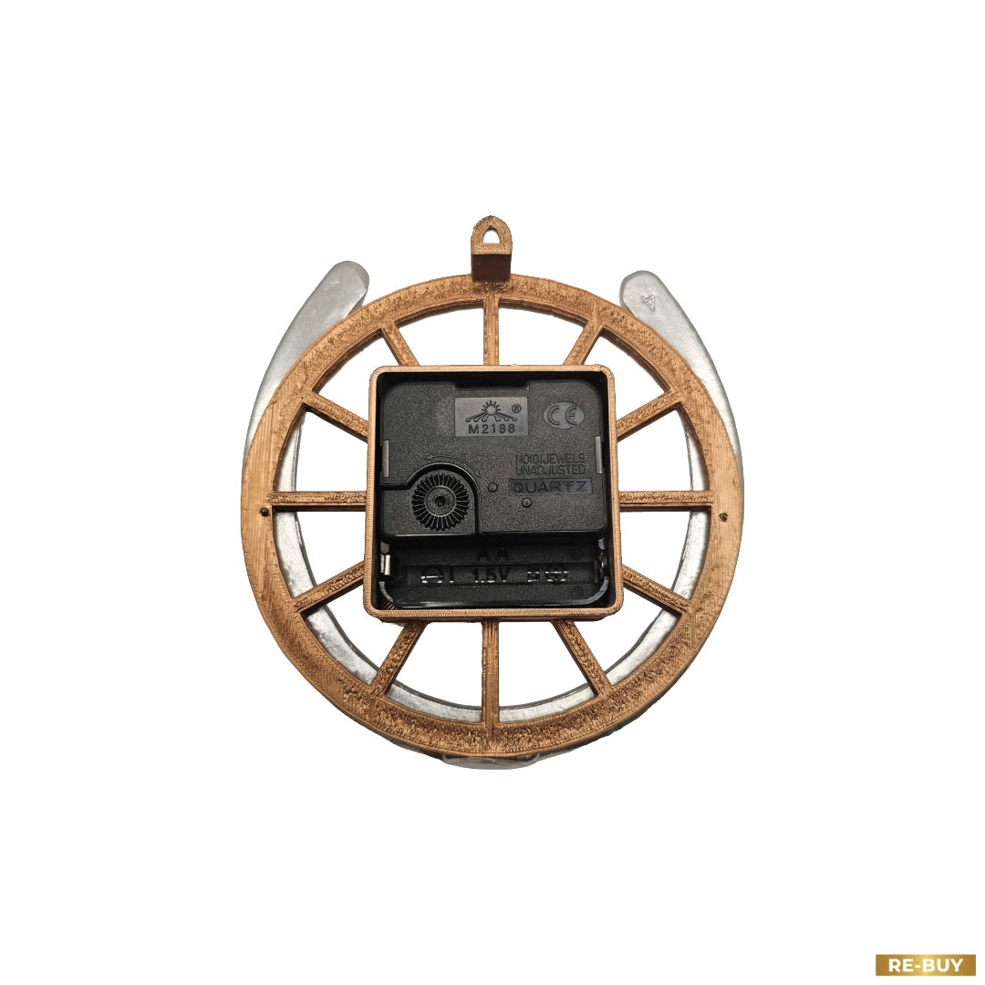Orologio da Parete Portafortuna a Forma di Ferro di Cavallo – Movimento al Quarzo