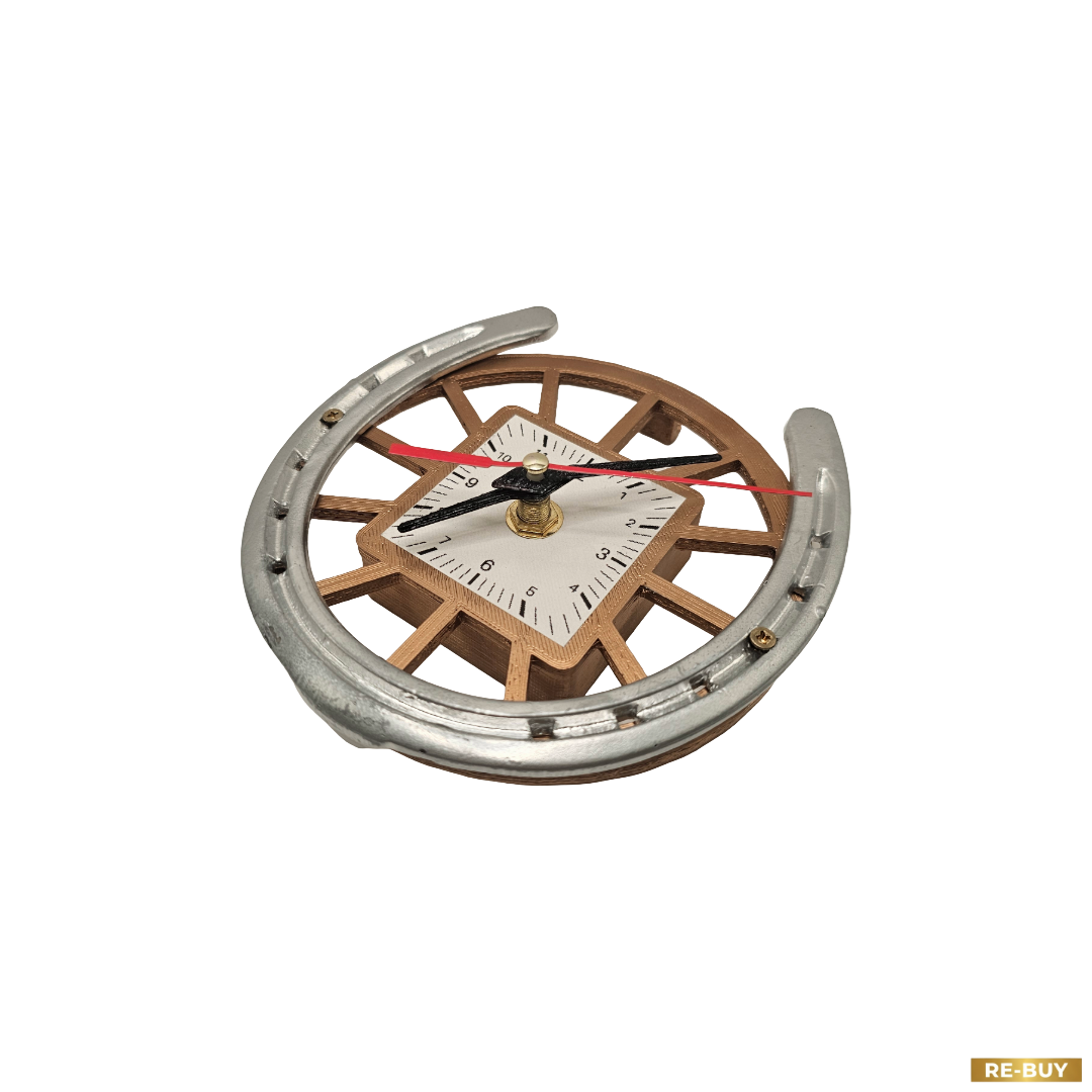 Orologio da Parete Portafortuna a Forma di Ferro di Cavallo – Movimento al Quarzo