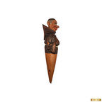 Tagliacarte Vintage in Legno Intagliato a Mano Figura Frate