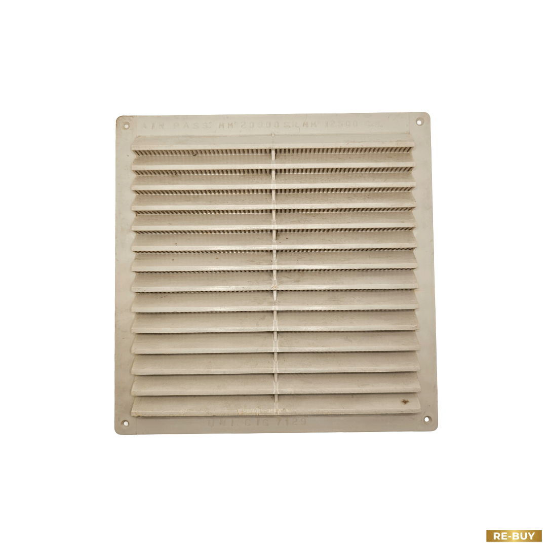 Set 3 Griglie di Aerazione Quadrate 23x23 Plastica Bianca UNI CIG 7129