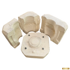 Stampo professionale in Gesso per Ceramica e Colata - Vaso Decorato 4 Tasselli