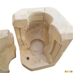 Stampo professionale in Gesso per Ceramica e Colata - Vaso Decorato 4 Tasselli