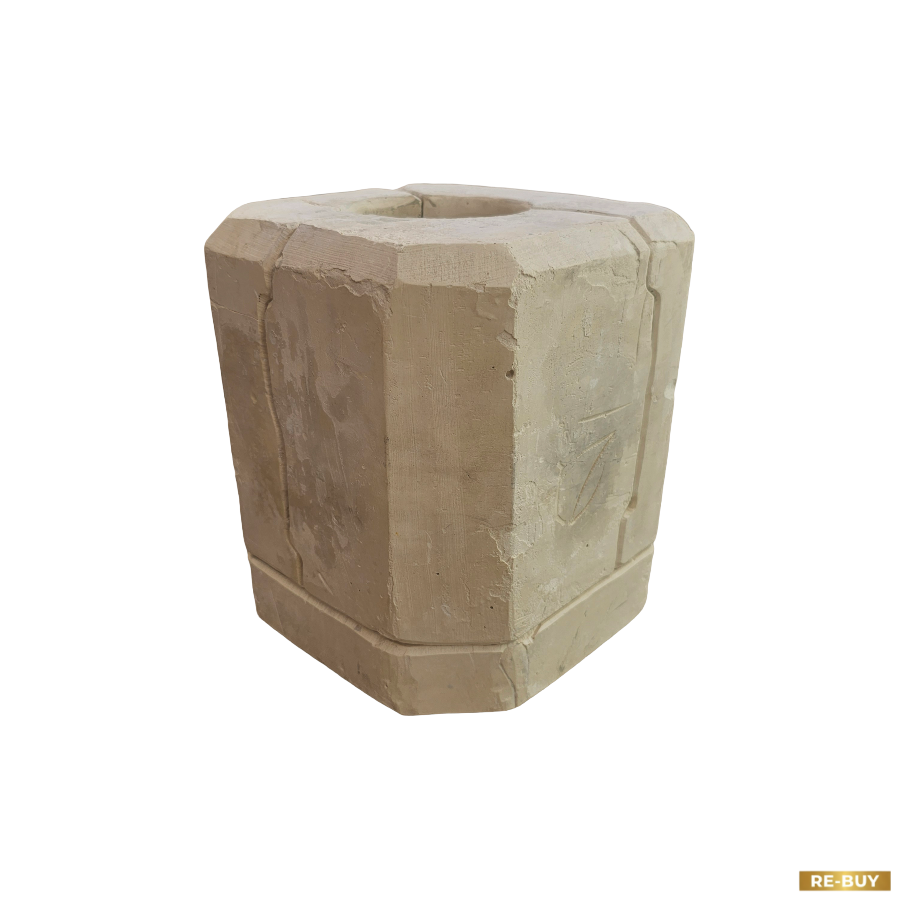 Stampo professionale in Gesso per Ceramica e Colata - Vaso Decorato 4 Tasselli