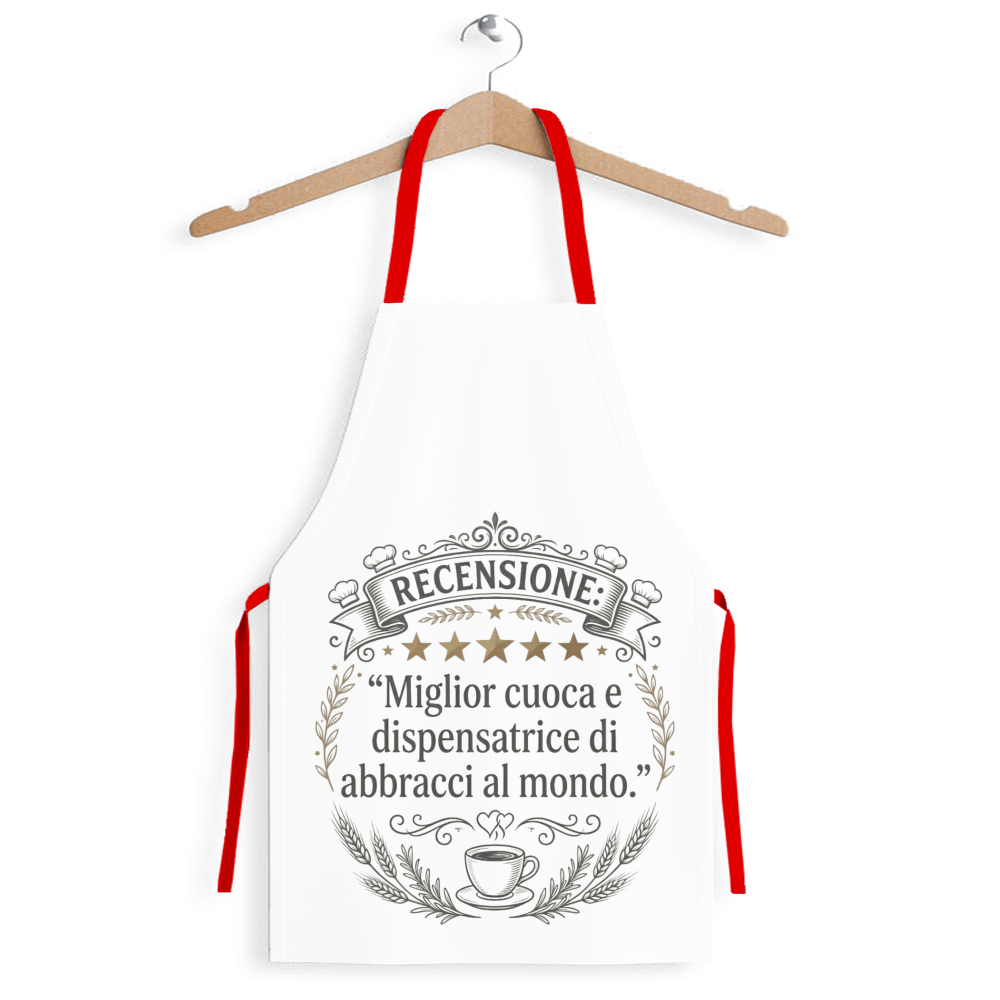 Grembiule Cucina Mamma Miglior Cuoca Abbracci Regalo Poliestere 60x88 cm