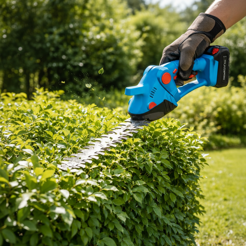 Tagliasiepi a Batteria 48V con 2 Lame Intercambiabili e 2 Batterie