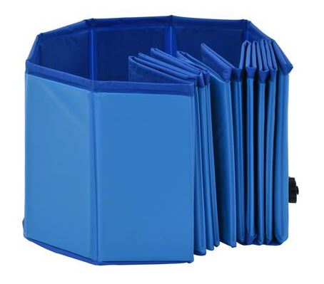 Piscina Portatile Blu per Cani Robusta Facile da Svuotare e Pulire 120 X 30