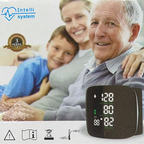 Misuratore di Pressione Sanguigna da Polso Digitale Portatile con Display LCD Retroilluminato e Memoria, Bracciale Regolabile