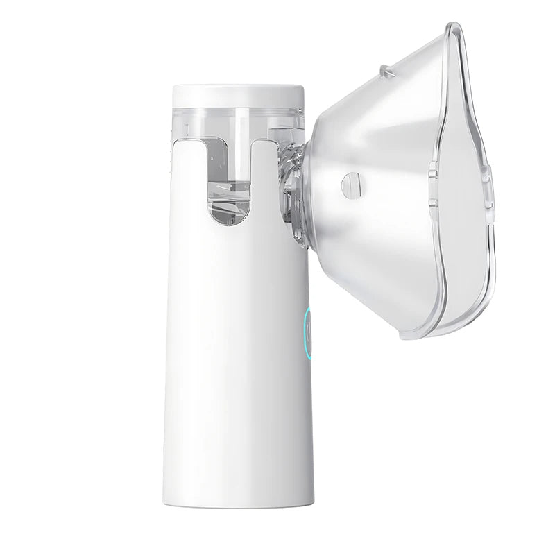 Aerosol Portatile Ricaricabile a Ultrasuoni – Doppia Alimentazione USB/Batteria, Maschere per Adulti e Bambini