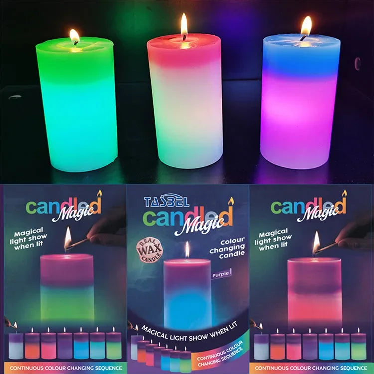 Candela Magica Arcobaleno – Effetto Colorato Solo con Fiamma Reale, Decorazione Romantica e Festiva