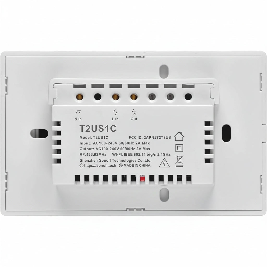 Interruttore Smart WiFi – Switch Touch 1 Canale in Vetro Bianco per Alexa e Google Home