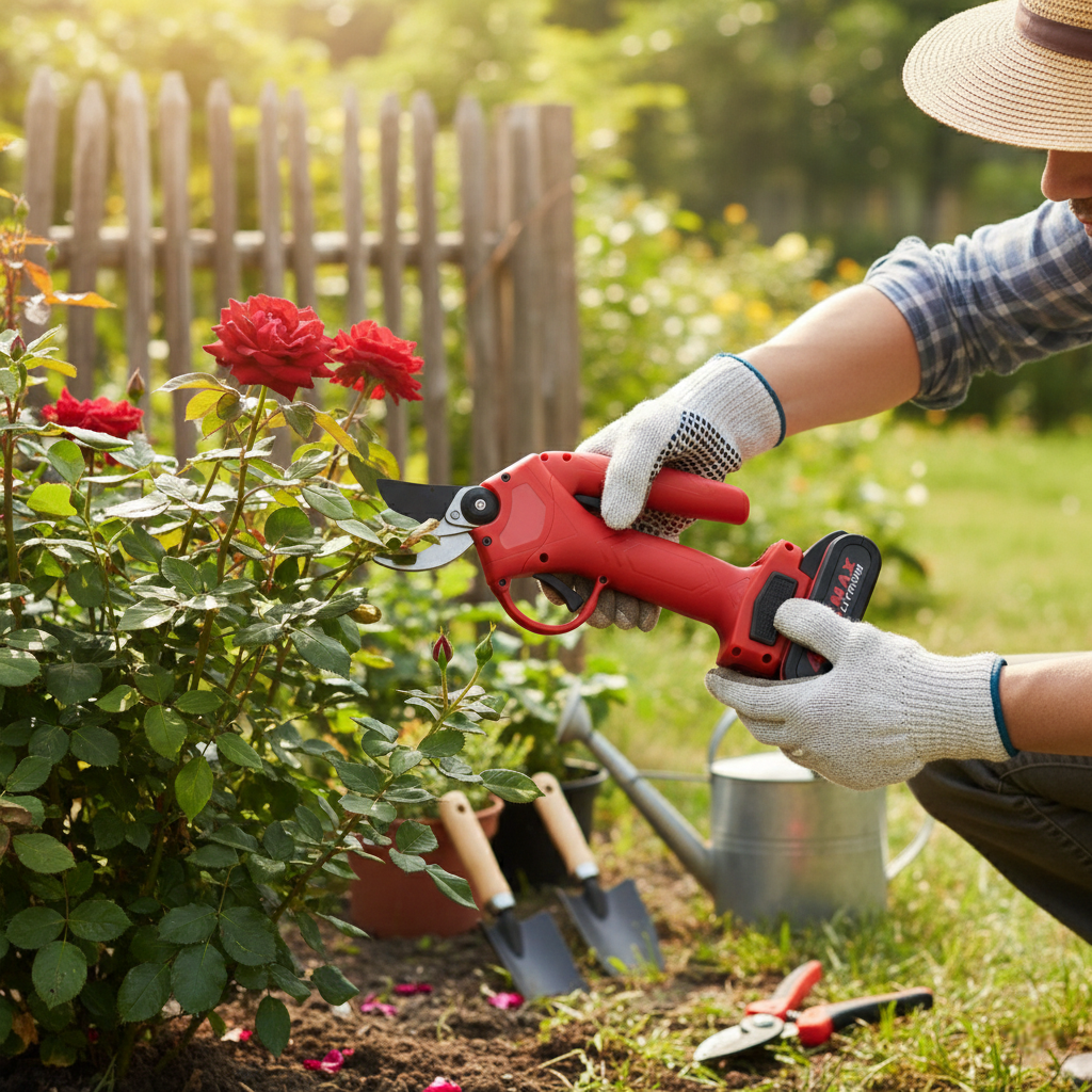 Forbice Cesoia Con 2 Batterie 48V – Professionale per Potatura taglio fino a 30 mm