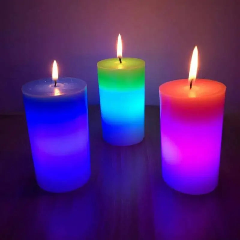 Candela Magica Arcobaleno – Effetto Colorato Solo con Fiamma Reale, Decorazione Romantica e Festiva