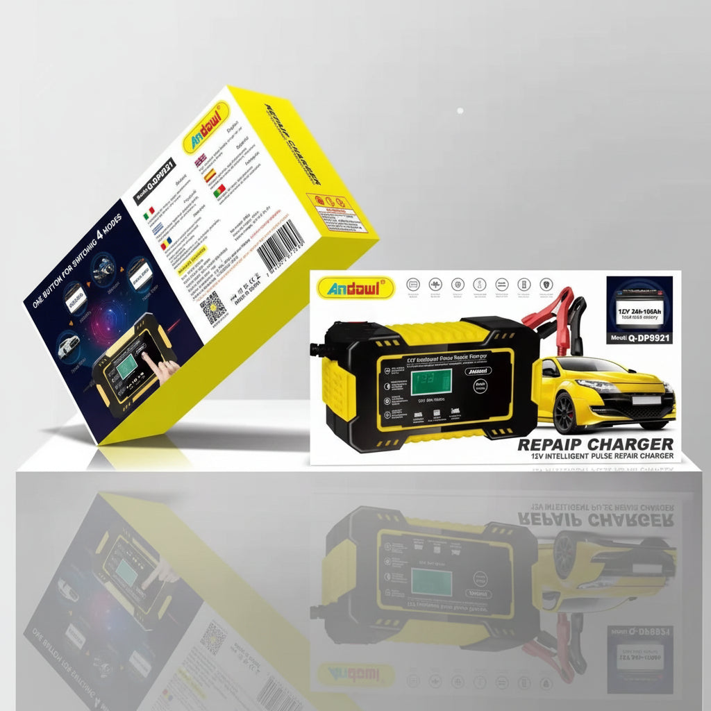 Caricabatteria 12v 6a 5a automatico ripara carica impulsi