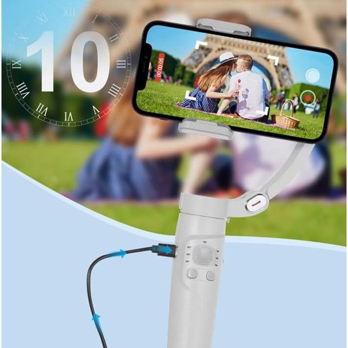 Stabilizzatore Cardanico Portatile Pieghevole a 3 Assi per Smartphone