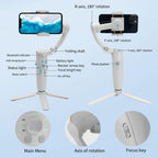 Stabilizzatore Cardanico Portatile Pieghevole a 3 Assi per Smartphone