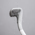 Scopino WC in Silicone con Design a Mazza da Golf | Setola Flessibile TPR, Asciugatura Rapida e Supporto Antigoccia