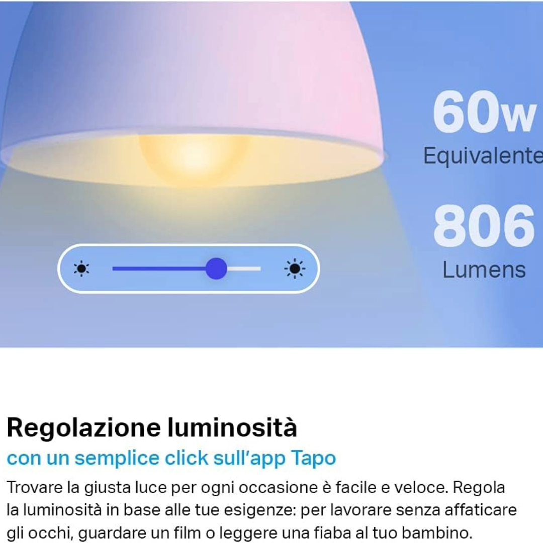 Pack 4 Lampadine Smart LED RGB - Kit Illuminazione Wi-Fi