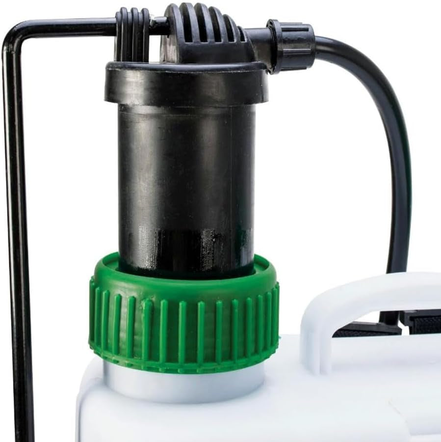 Pompa a Pressione Manuale per Giardinaggio, Serbatoio 16 Litri, Nebulizzatore a Spalla con 3 Ugelli Intercambiabili, Valvola di Sfiato, Leva Erogatrice e Tappo con Filtro