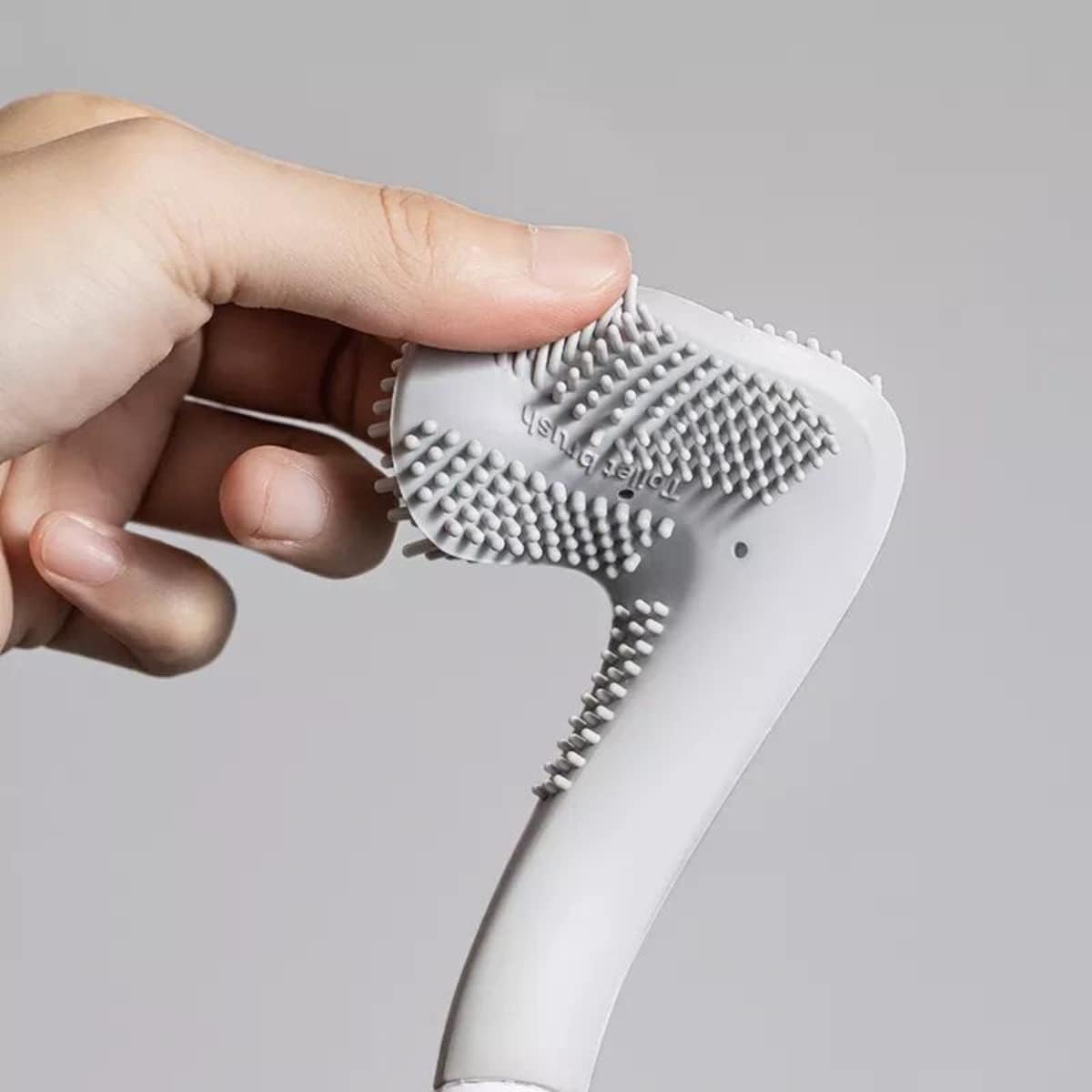 Scopino WC in Silicone con Design a Mazza da Golf | Setola Flessibile TPR, Asciugatura Rapida e Supporto Antigoccia