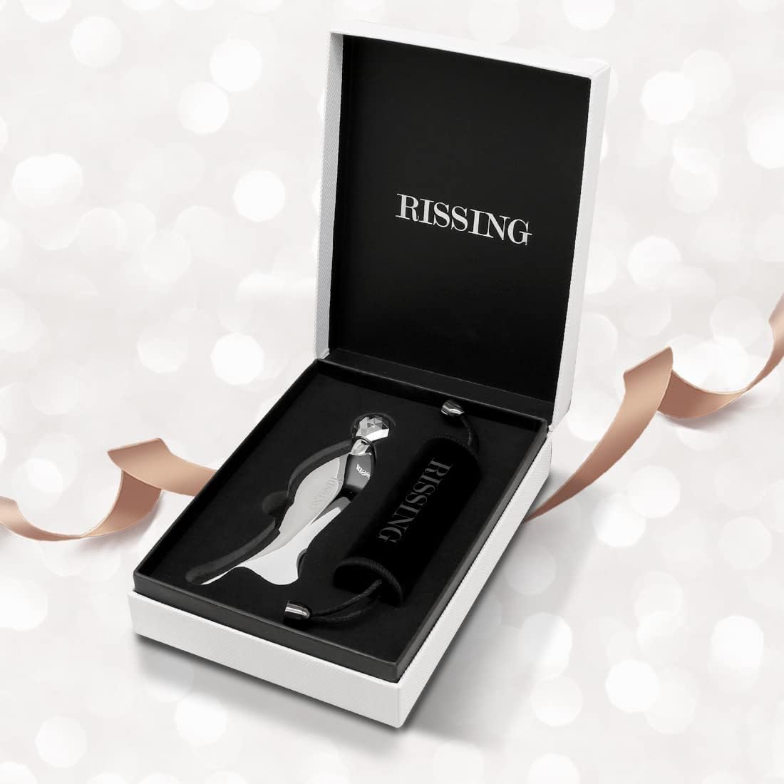 Gua Sha Viso in Acciaio Inox Placcato Platino RISSING