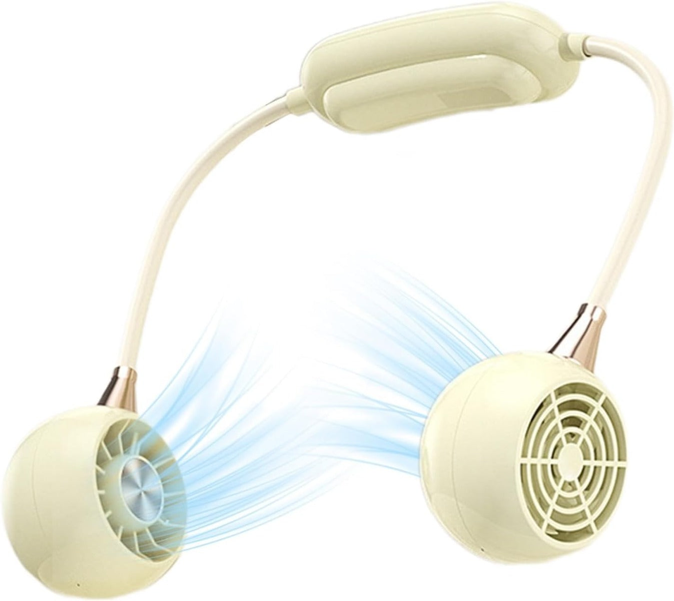 Ventilatore da Collo e da Mano Ricaricabile – Design a Collo Sospeso con 3 Velocità Regolabili – Portatile e Silenzioso per Esterni, Viaggi, Casa, Ufficio, Scuola e Auto