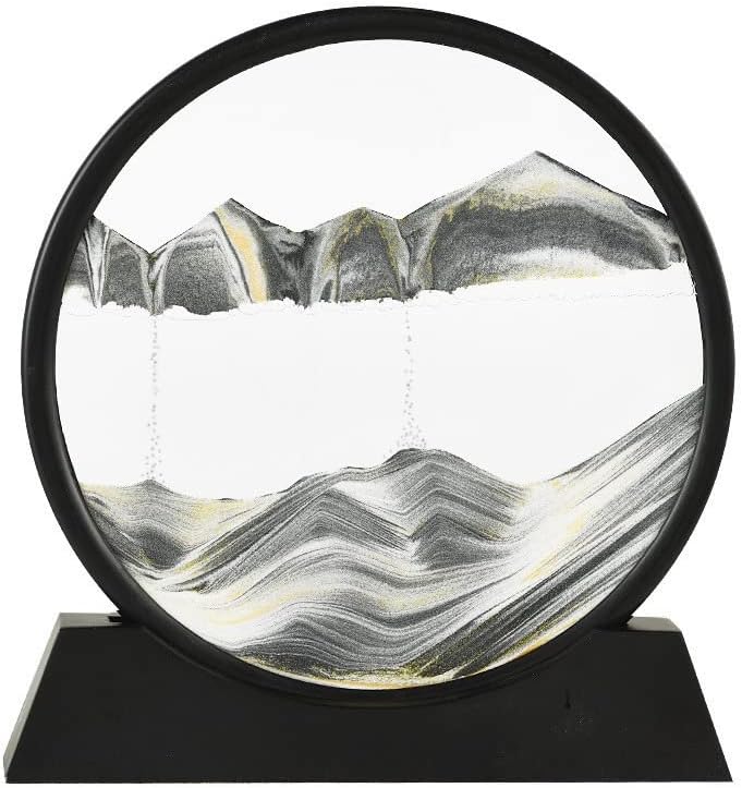 Sabbie Mobili Creative 3D – Paesaggio Naturale con Sabbia che Scorre, Arte da Scrivania per Casa e Ufficio