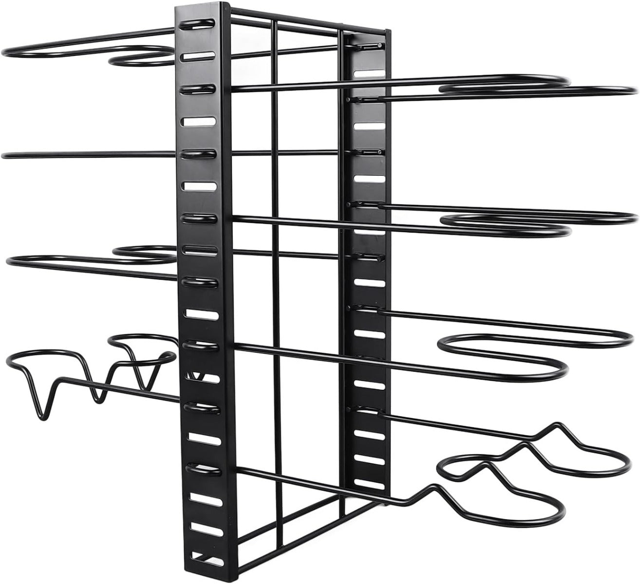 Organizzatore per Pentole e Padelle con 8 Livelli, Supporti Regolabili per Coperchi e Design Personalizzabile