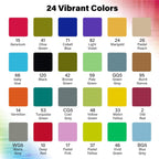 Set 24 Pennarelli a Doppia Punta ad Alcol con Astuccio – Punta Fine e Punta Larga per Disegno, Manga, Sketch, Illustrazione, Colorazione