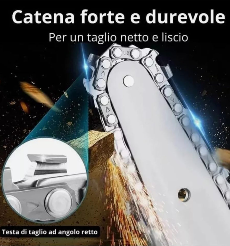 Set Potatura 2 in 1 con Motosega e Forbici a Batteria –2 batterie da 48V, Lama da 6", Valigetta Inclusa