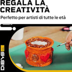 Kit Modellazione Ceramica: Set Professionale per Scolpire e Dipingere
