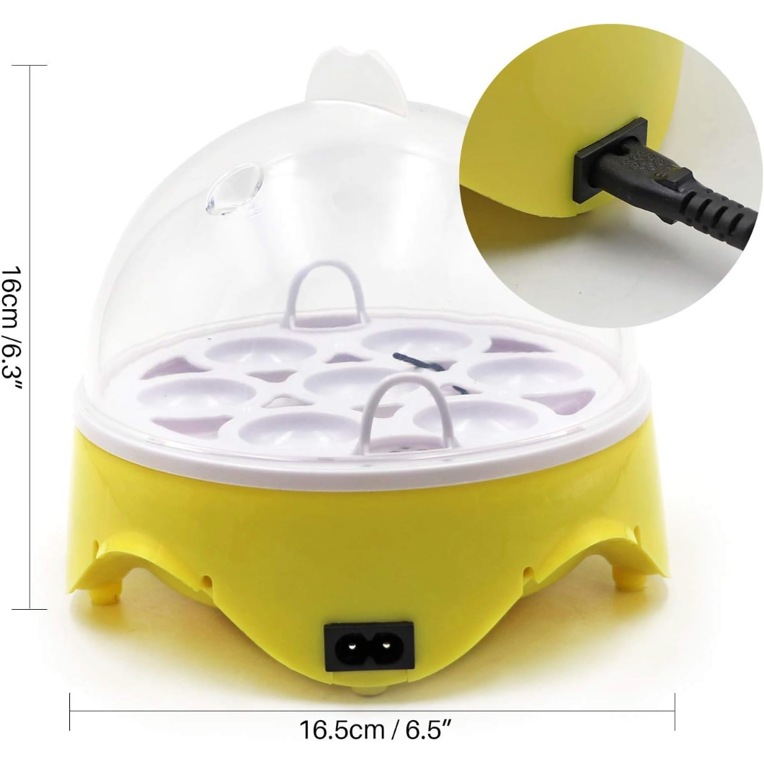 Incubatrice Digitale 7 Uova per Polli e Uccelli con Touch Screen e LED