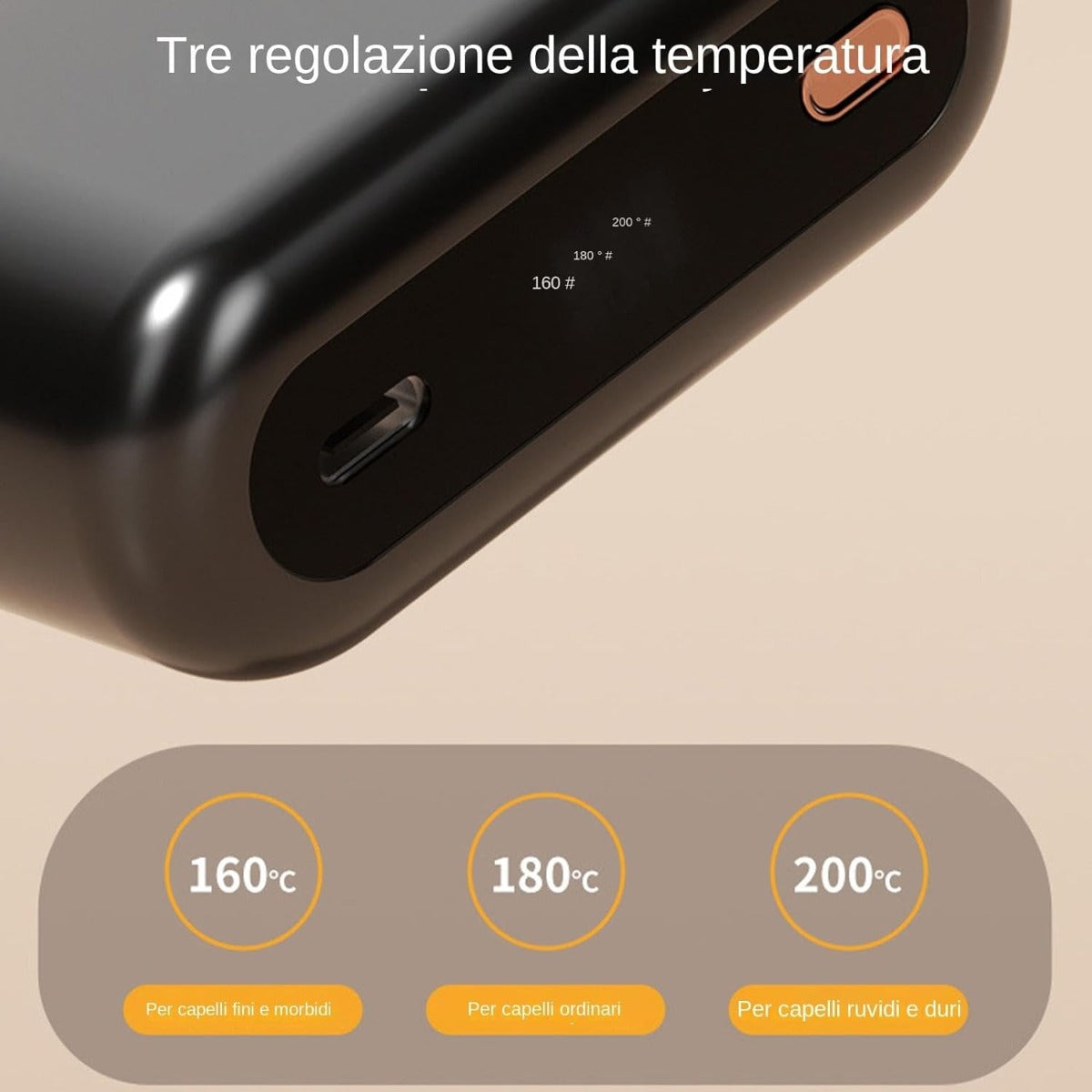 Spazzola per Lisciare i Capelli Senza Fili con Tecnologia Ionica, Pettine Riscaldato con 3 Temperature