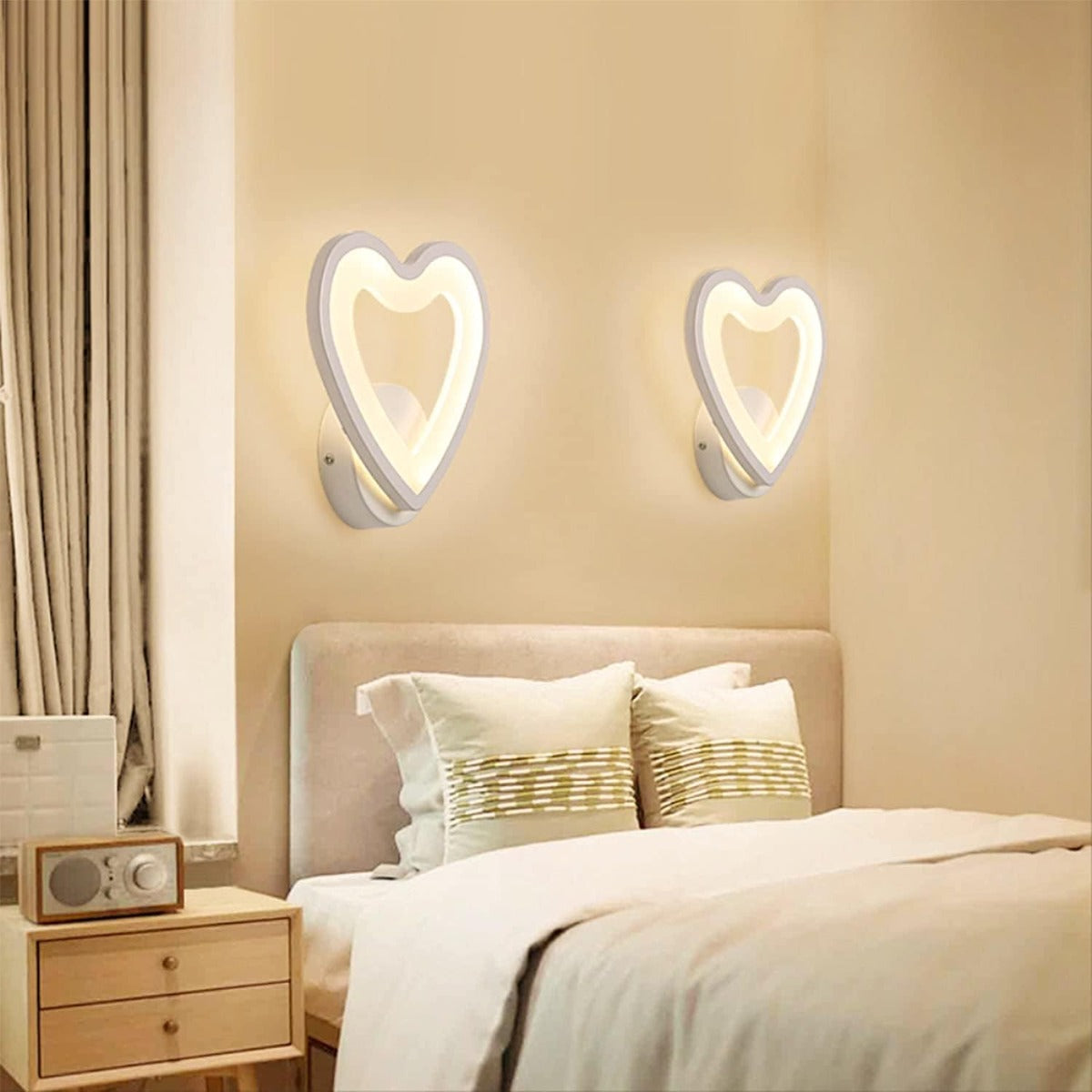 Applique Moderna da Parete E28-N - Lampada LED 6W Design a Forma di Cuore