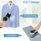 Mini Ferro da Stiro a Vapore da Viaggio 1200W – 6 Modalità, Riscaldamento 5s, Pieghevole 180°, Serbatoio 120ml, Piastra Ceramica Antiaderente