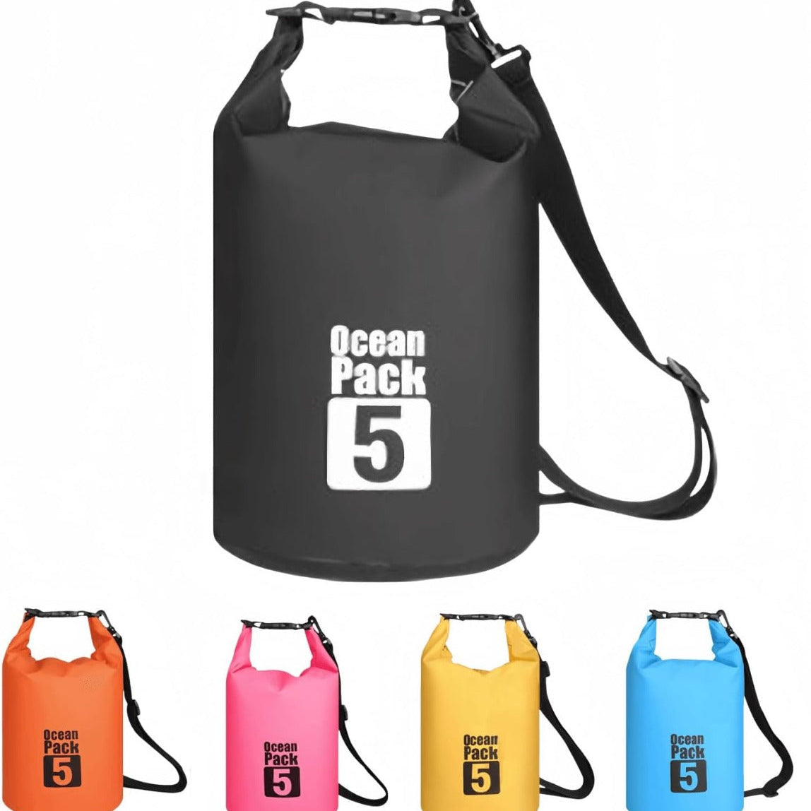 Borsa Stagna Impermeabile 5L con Tracolla – Ideale per Sport Acquatici, Campeggio e Attività Outdoor