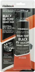 Visbella RTV Silicone Nero – Sigillante Alta Temperatura 85g per Guarnizioni Auto e Motore