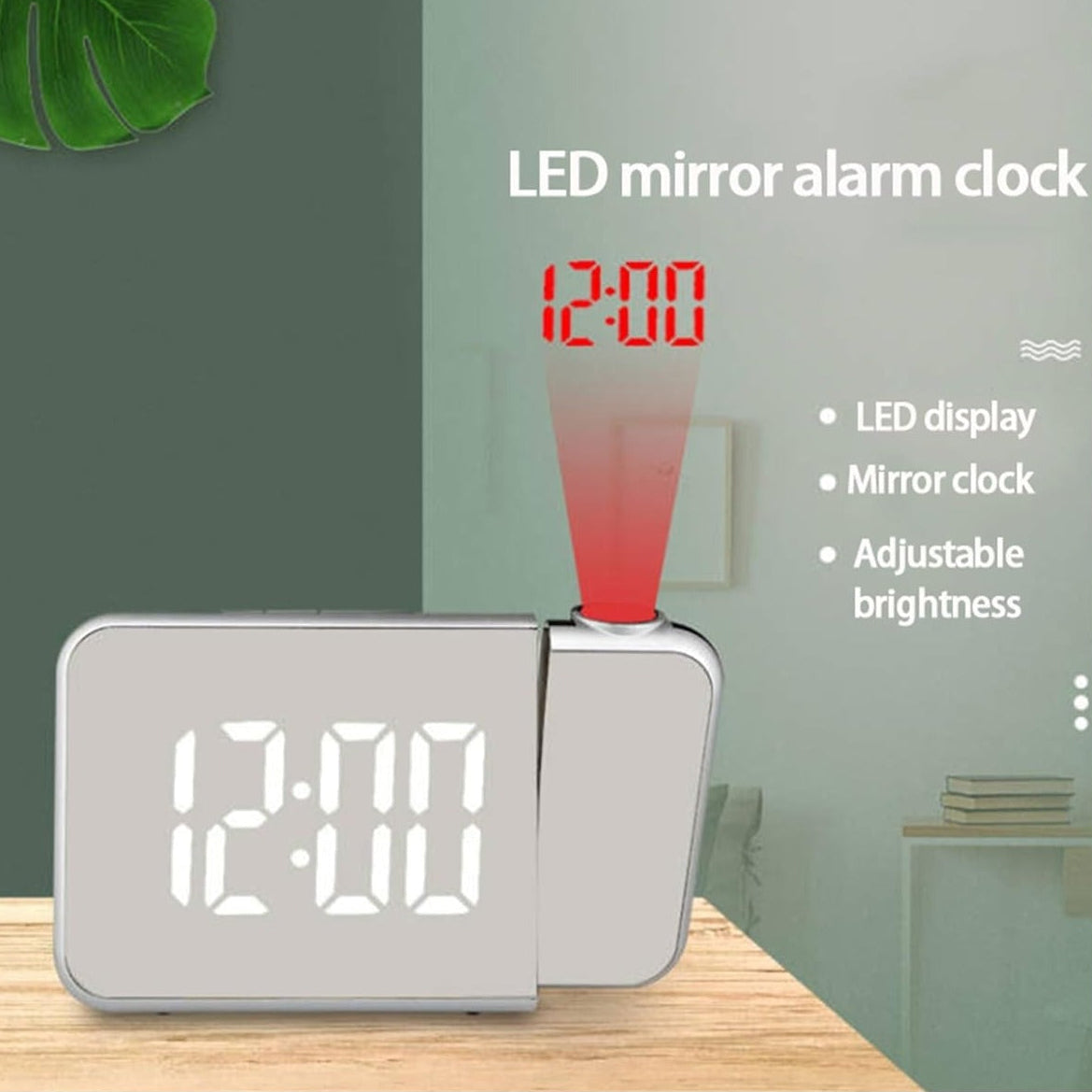 Orologio da Proiezione Digitale LED – Sveglia con Rotazione 180°