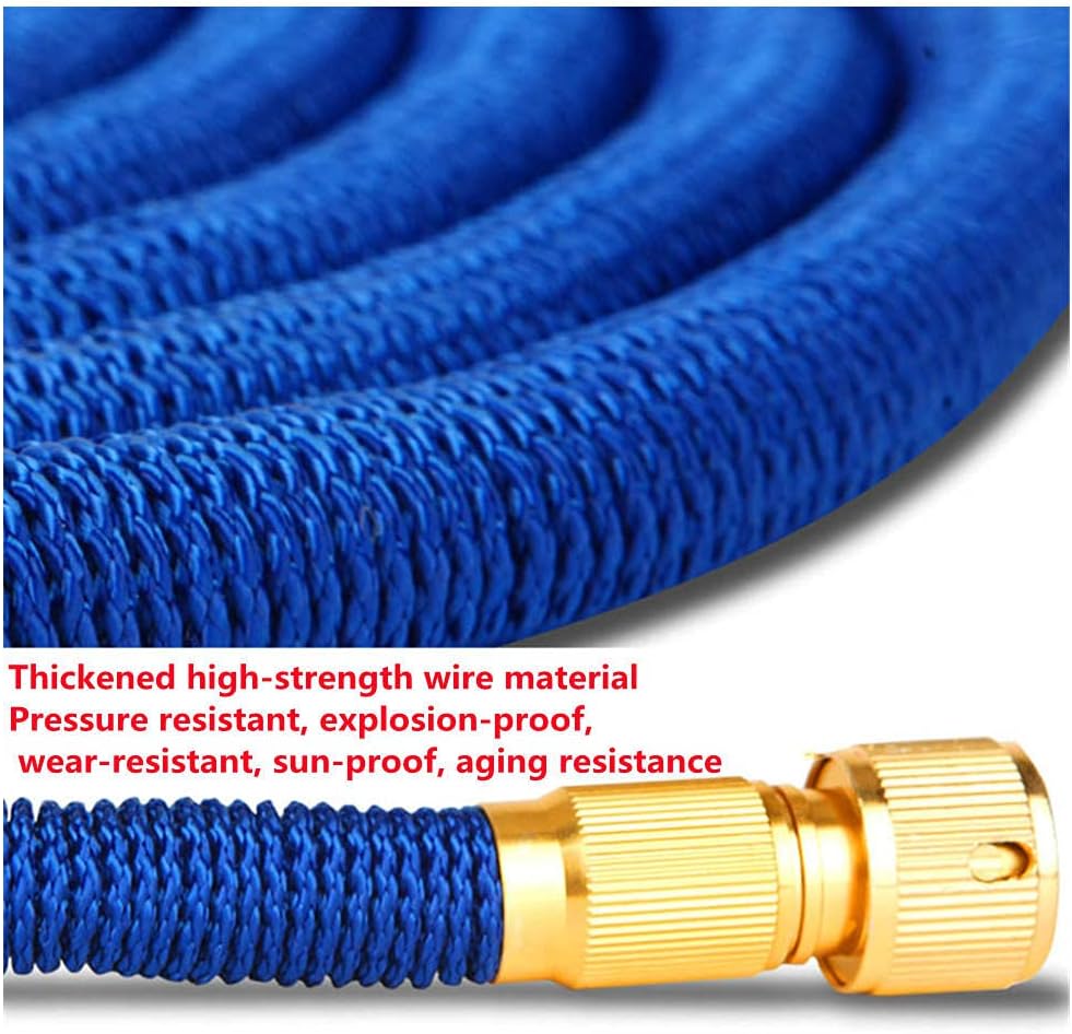 Tubo da Giardino Estensibile 22,5 Metri - Alta Pressione con Attacchi in Acciaio Inox