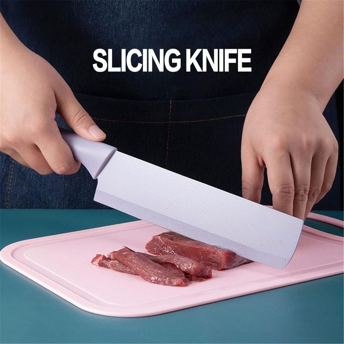 Set di Coltelli da Cucina Colorati con Confezione Regalo - Lame Antiaderenti in Acciaio Inossidabile di Alta Qualità