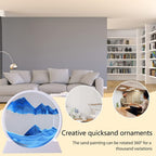 Sabbie Mobili Creative 3D – Paesaggio Naturale con Sabbia che Scorre, Arte da Scrivania per Casa e Ufficio