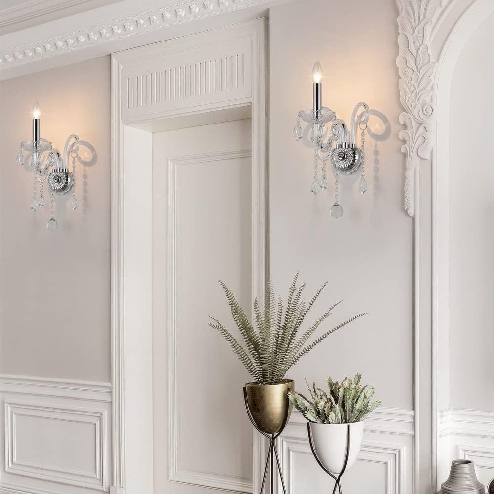 Lampadario raffinato da parete in cristallo