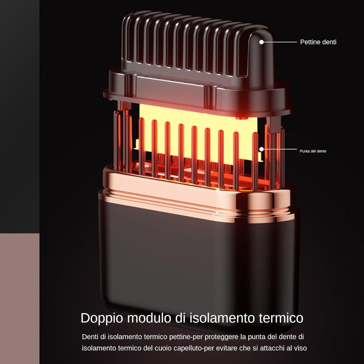Spazzola per Lisciare i Capelli Senza Fili con Tecnologia Ionica, Pettine Riscaldato con 3 Temperature